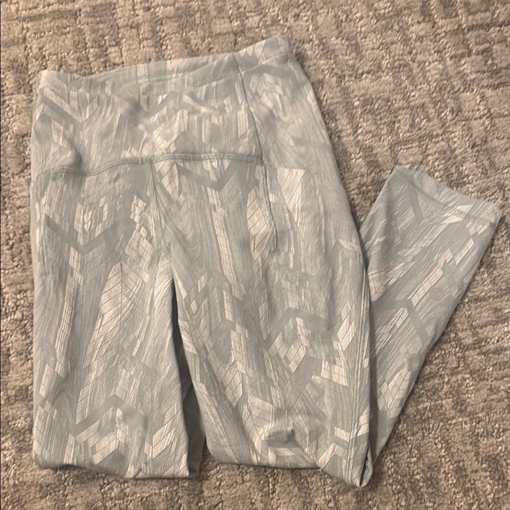 Lululemon Athletica Light blue Patterned Leggings- size 2